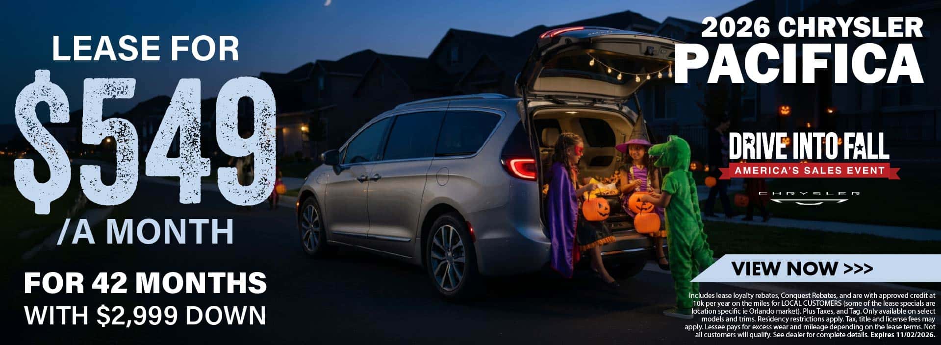 2026 Chrysler Pacifica - October 2026 Offer