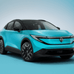 Teal 2026 Nissan Leaf posed