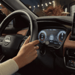 2026 Nissan Rogue central display and driver's view