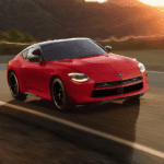 Red 2027 Nissan Z cruising