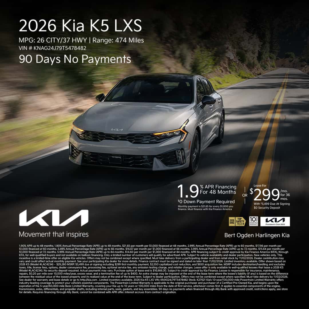 New Kia Specials | Financing Specials Near Brownsville, TX