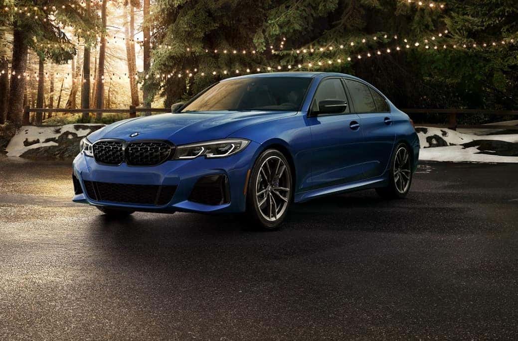 Blue BMW 3 Series 
