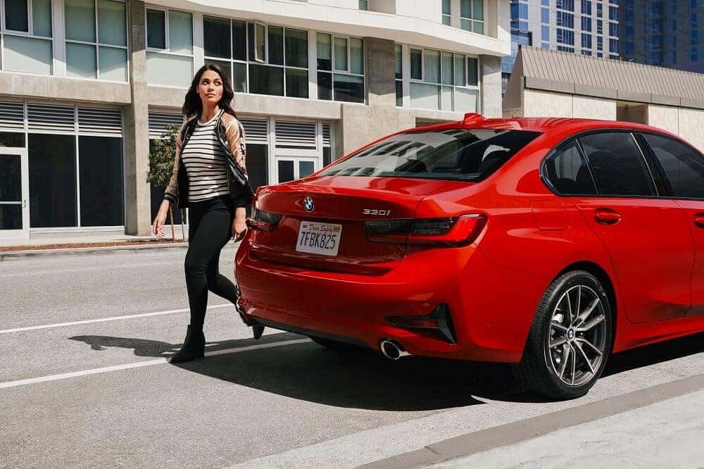 Red BMW 3 Series 