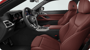 BMW 4 Series Coupe front seats detail