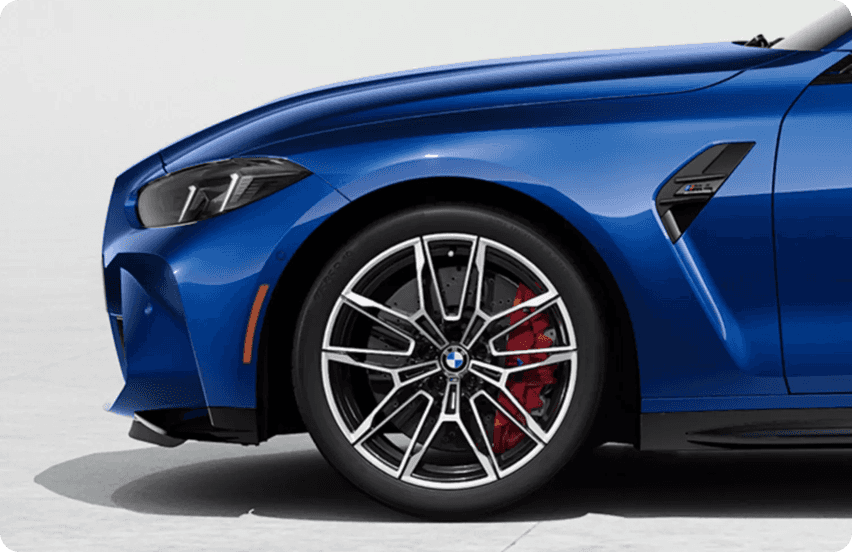 M Compound Brakes with red calipers