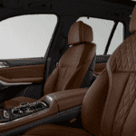 Interior shot of the leather seats of the 2026 BMW X5
