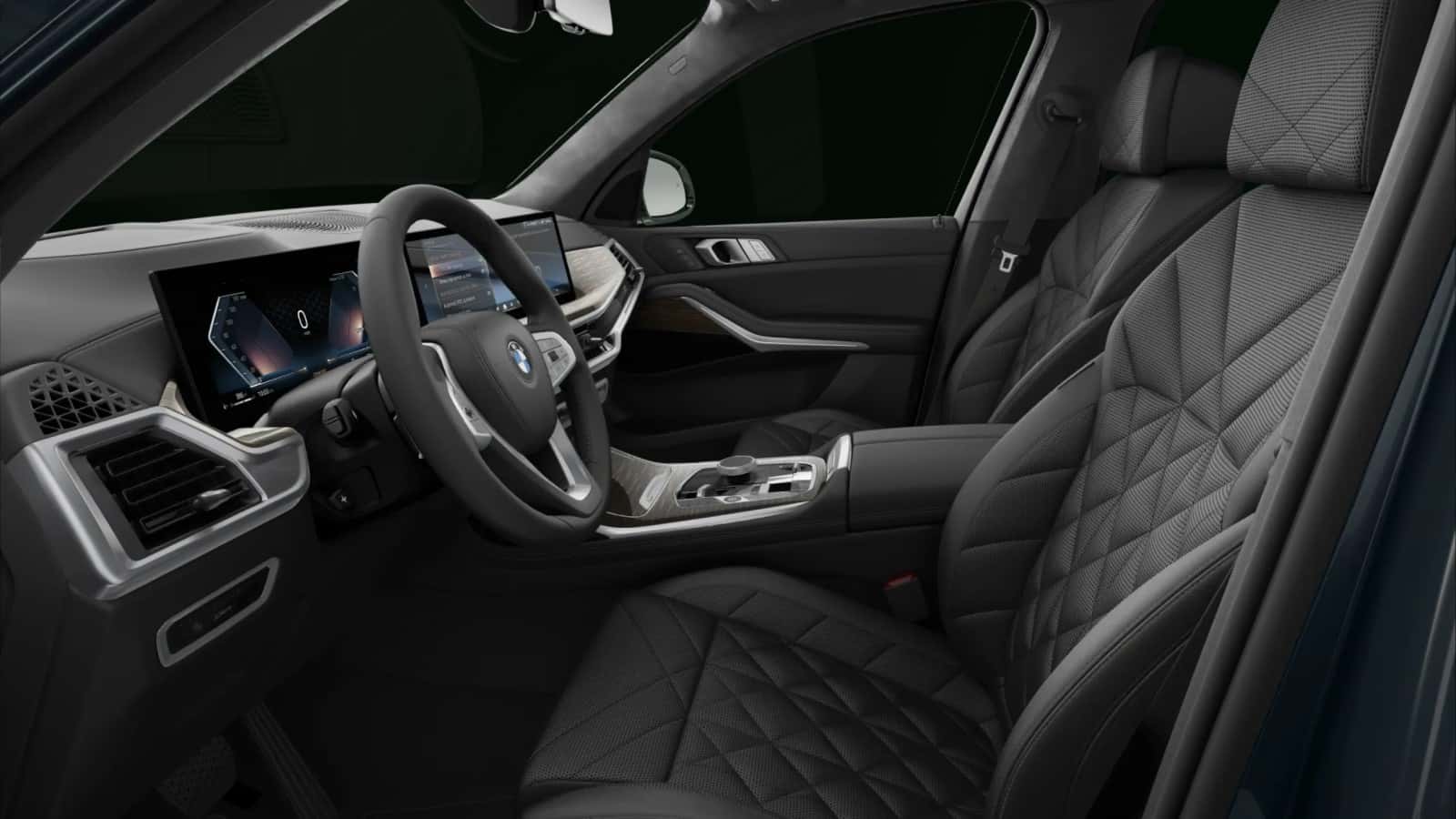 BMW X7 interior cabin with premium light finishes
