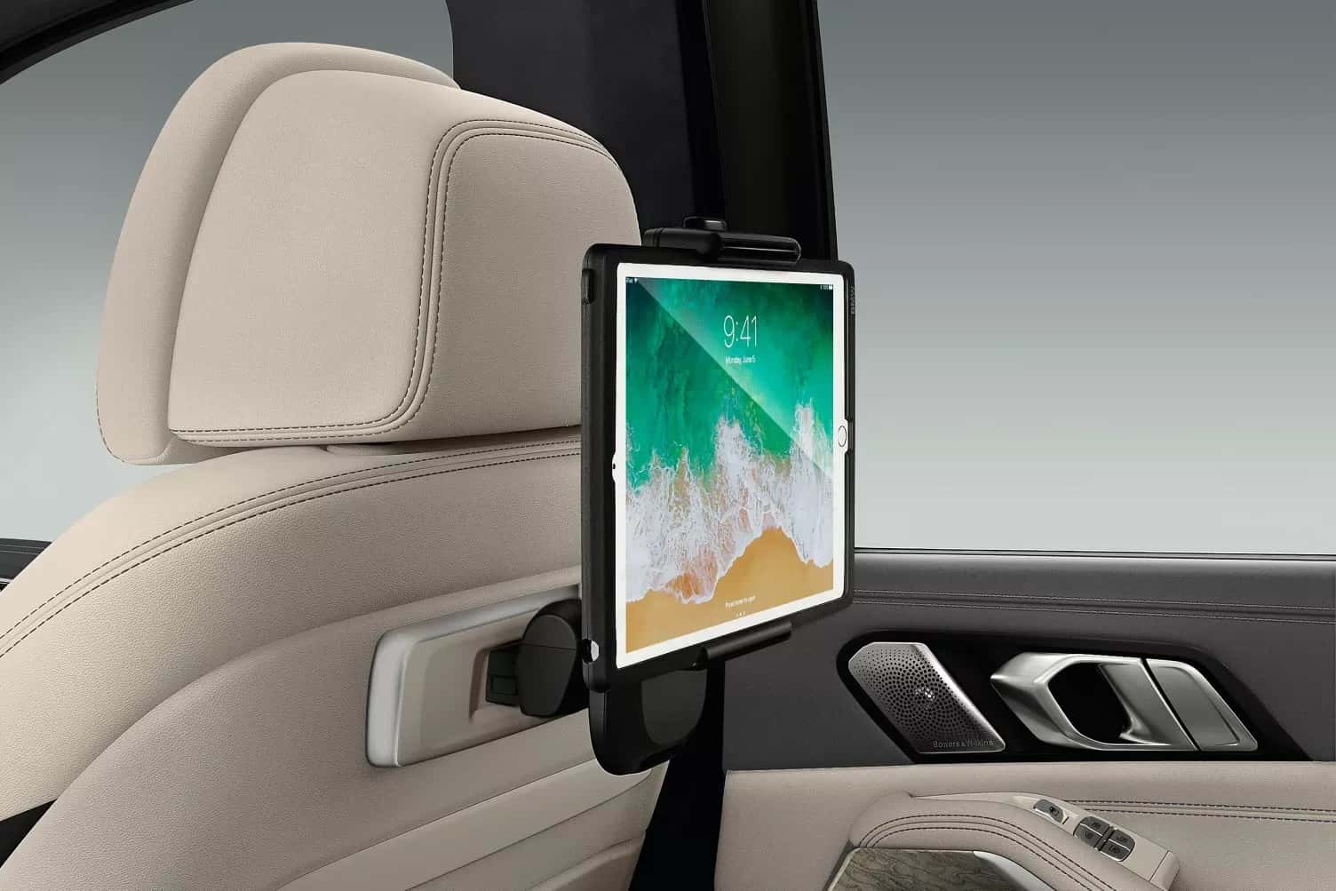 BMW Universal Tablet Holder in the rear cabin