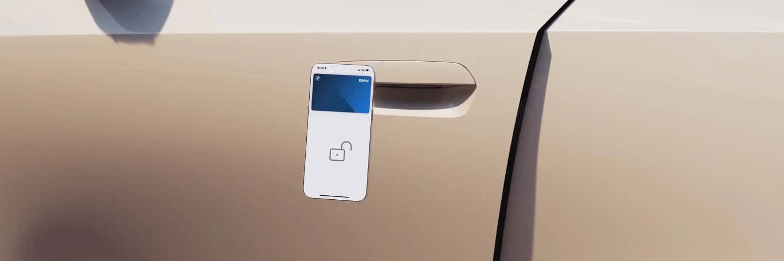 BMW Digital Key Plus used with a smartphone