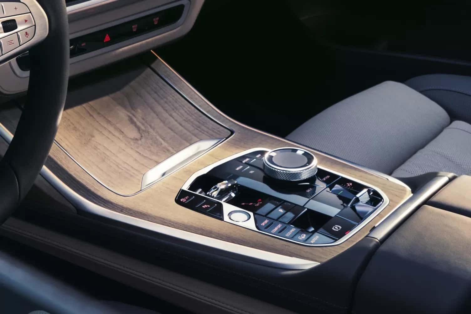 BMW X7 glass controls on the center console