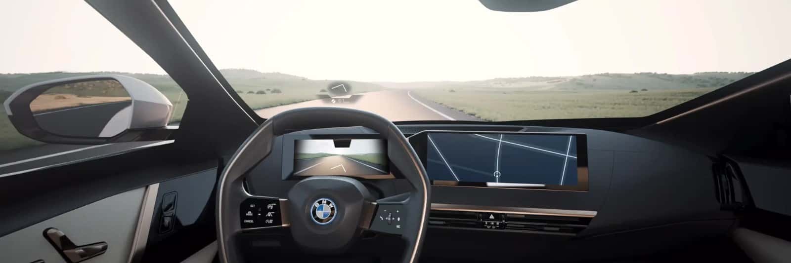 BMW Head-up Display projecting navigation information