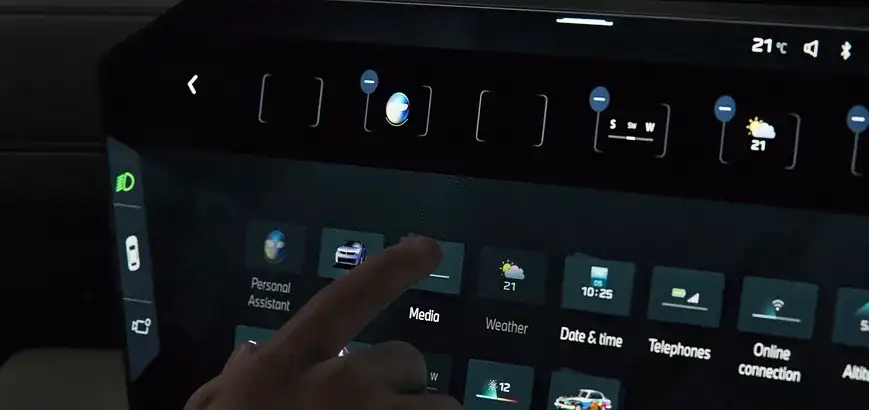 BMW Panoramic Vision projected across the windshield