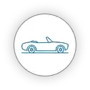 Convertible body style icon