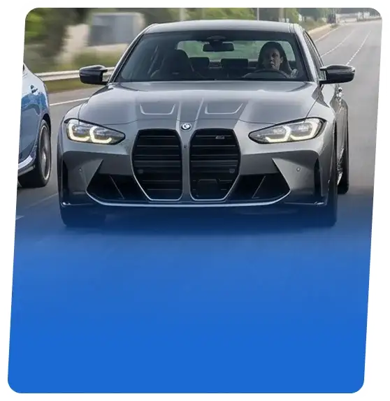 BMW coupe shown from the front three-quarter angle