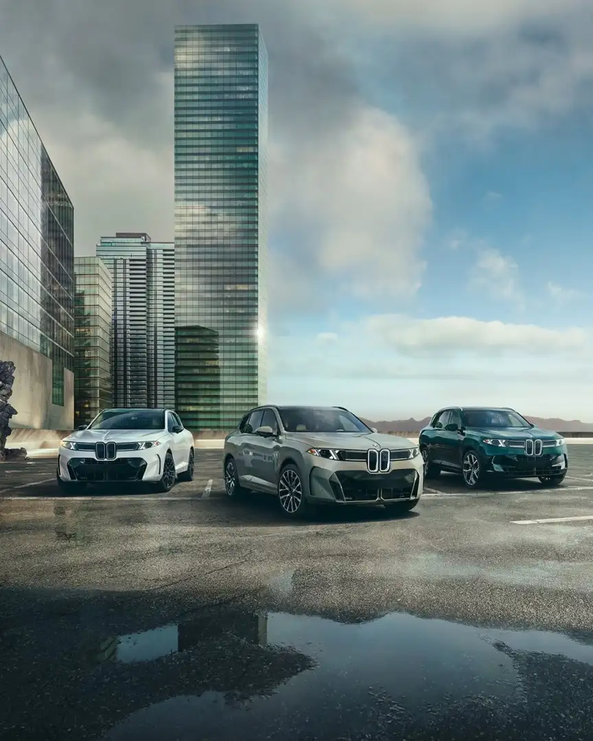 A lineup of BMW X-model SUVs, the range Fort Walton Beach families cross-shop against the Audi Q7, Lexus RX, and Mercedes SUVs