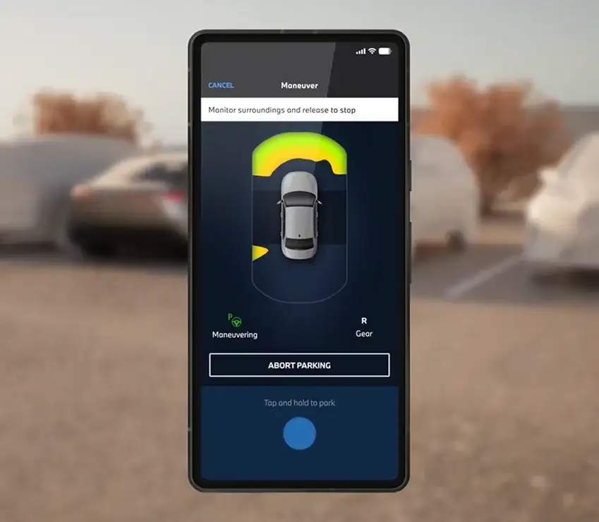 BMW 7 Series using Parking Assistant Professional to park itself