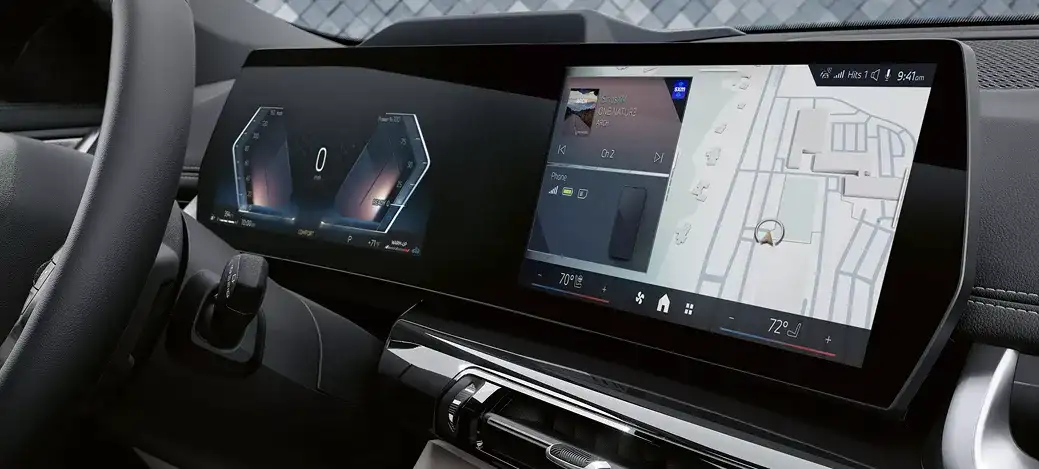 BMW Curved Display and cockpit controls in the 2027 BMW X1