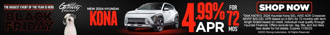 New 2024 Hyundai Kona - 4.99% APR for 72 months*