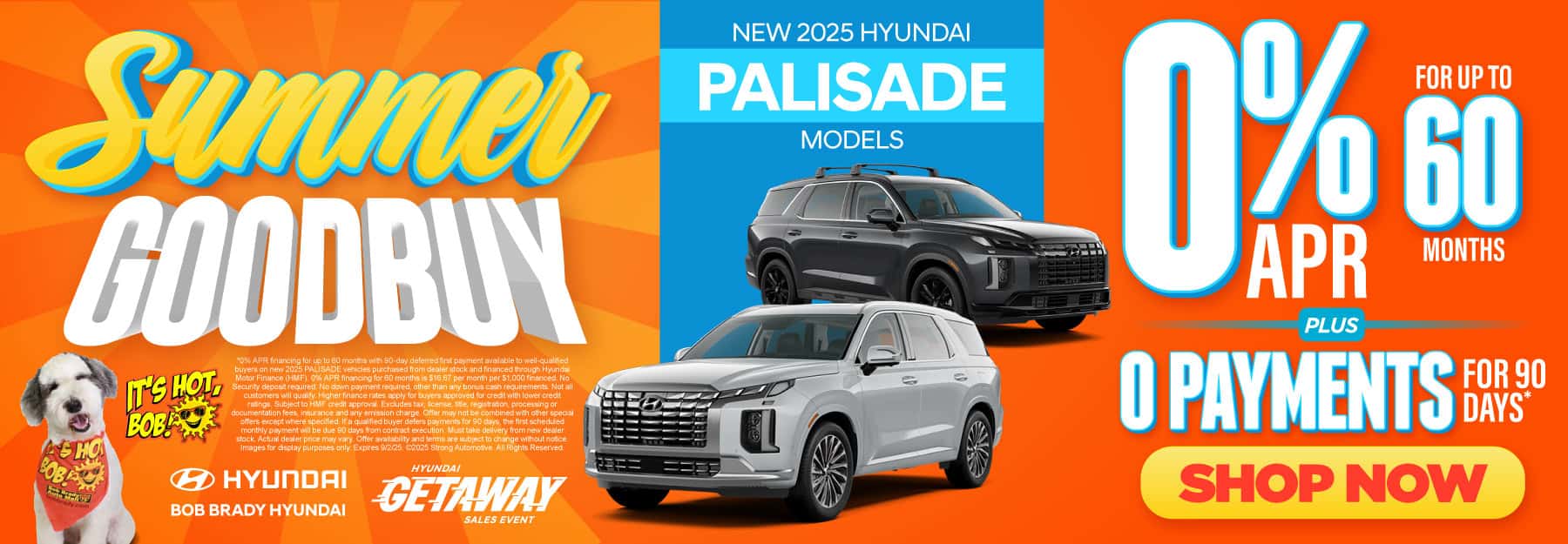 NEW 2025 HYUNDAI PALISADE MODELS "0% APR Financing for up to 60 Months + 0 Payments for 90 Days*"