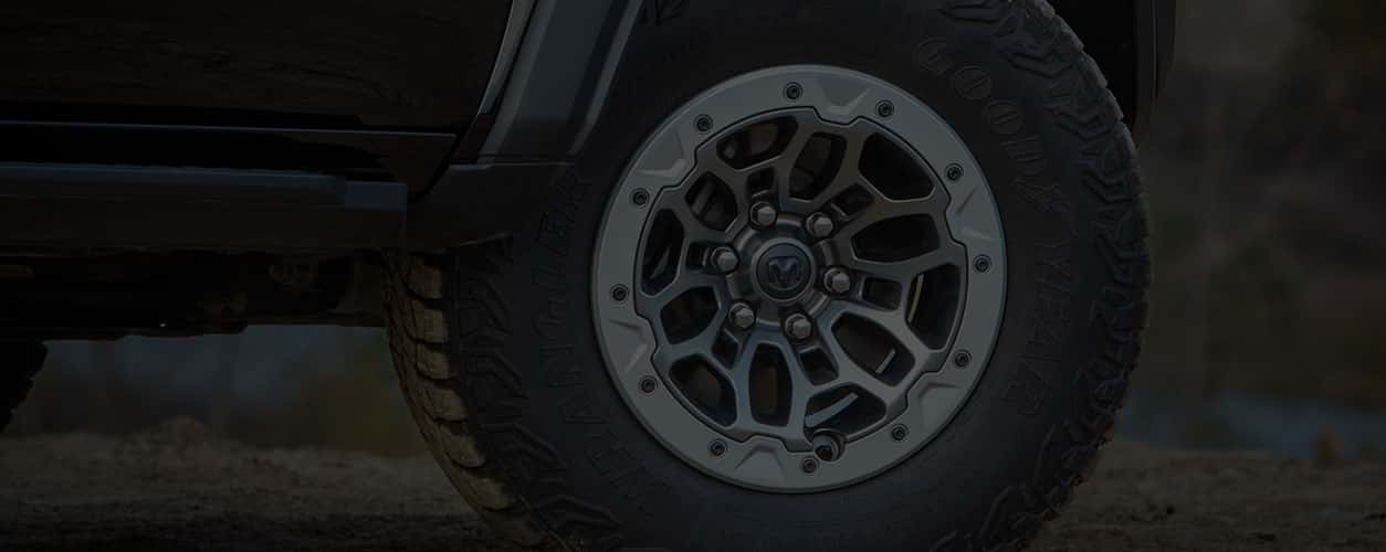 Close up shot of RAM tires