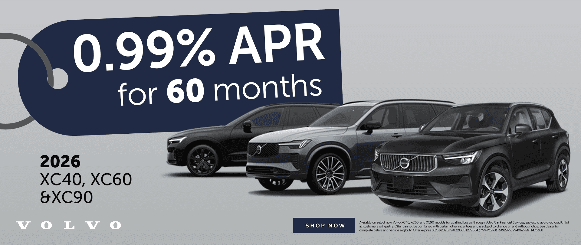 August XC40,XC60, XC90 Offer