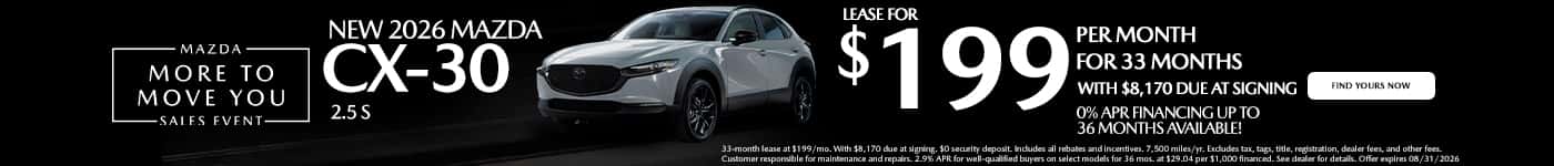 Mazda CX-30 August 2026 Offers