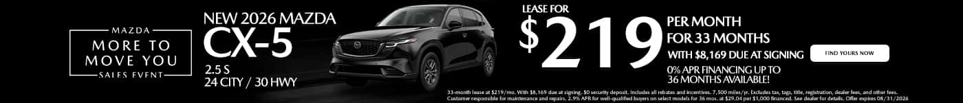 Mazda CX-5 August 2026 Offers