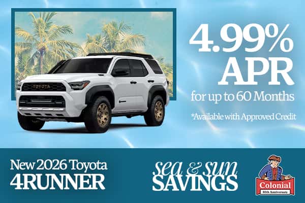 4.99% APR for up to 60 Months *Available with Approved Credit