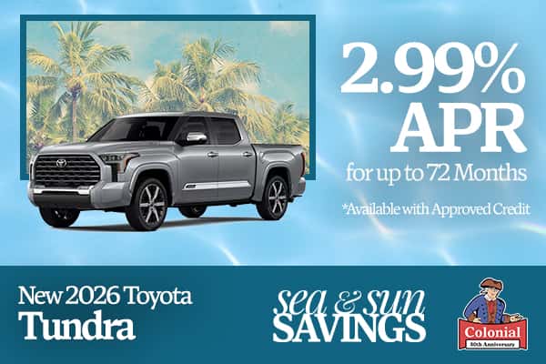 2.99% APR for up to 72 Months *Available with Approved Credit