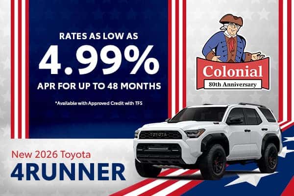 Rates as low as 4.99% APR for up to 48 Months *Available with Approved Credit with TFS