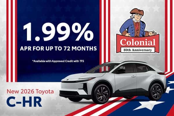 1.99% APR for up to 72 Months *Available with Approved Credit with TFS