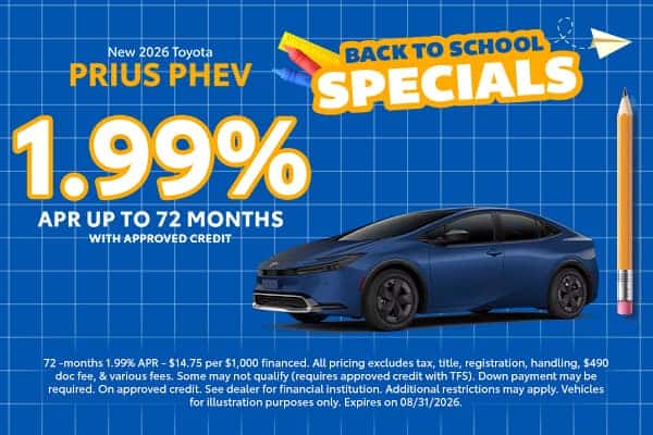 1.99% APR for up to 72 Months *Available with Approved Credit with TFS