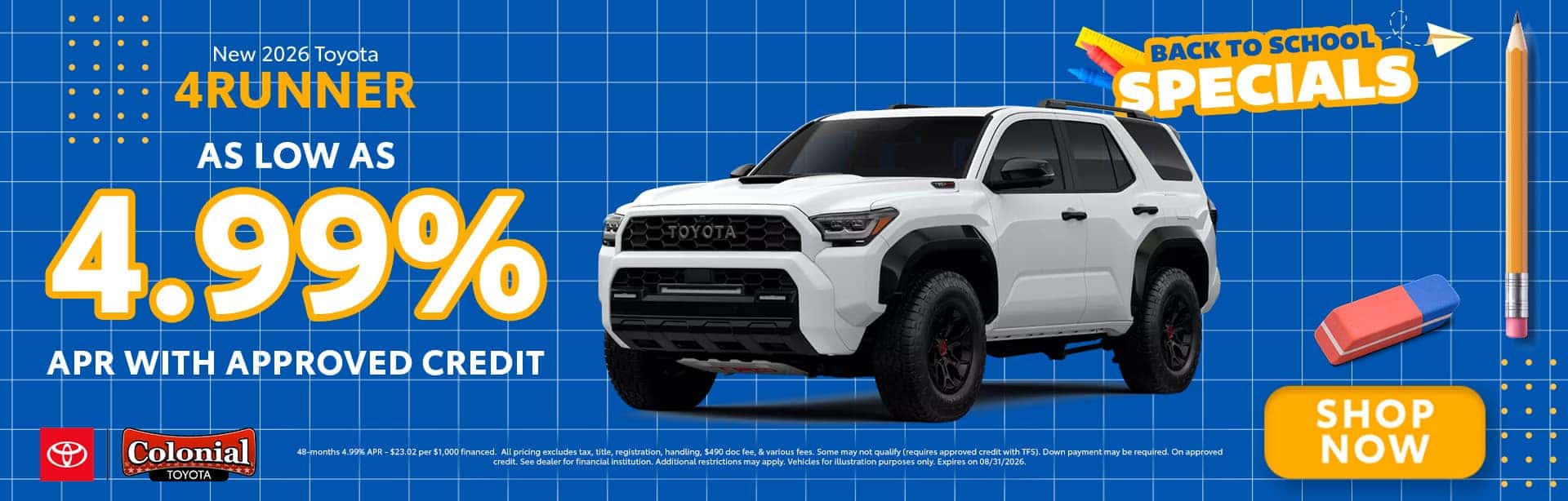 4.99% APR