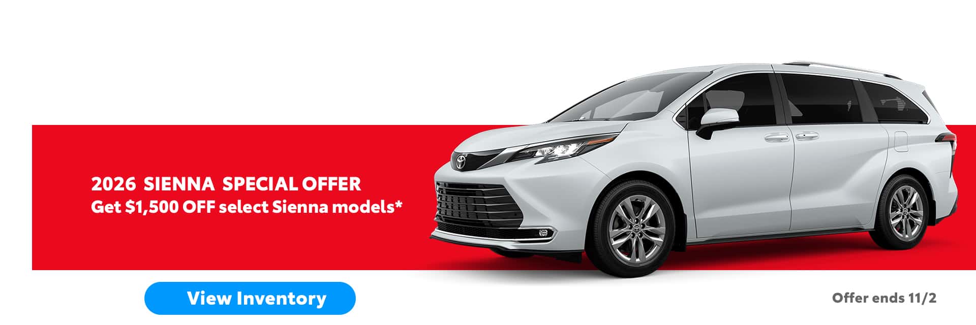 2026 TOYOTA SIENNA SPECIAL OFFER