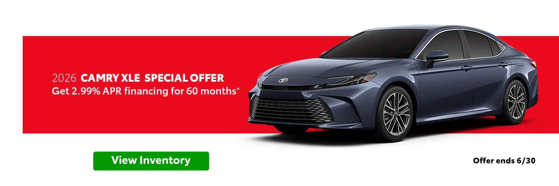 2026 TOYOTA CAMRY XLE SPECIAL OFFER