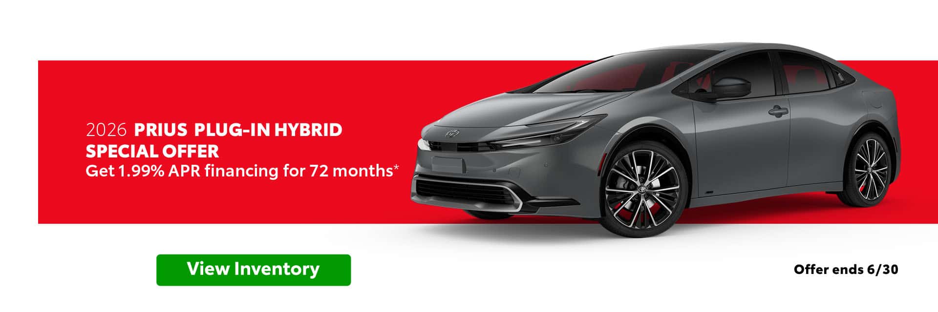 2026 TOYOTA PRIUS PLUG IN SPECIAL OFFER