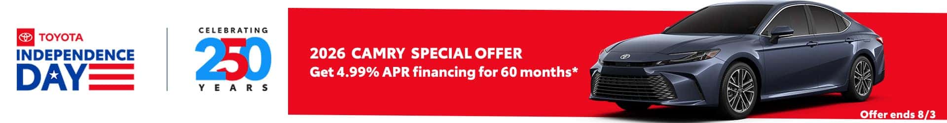 2026 TOYOTA CAMRY SPECIAL OFFER