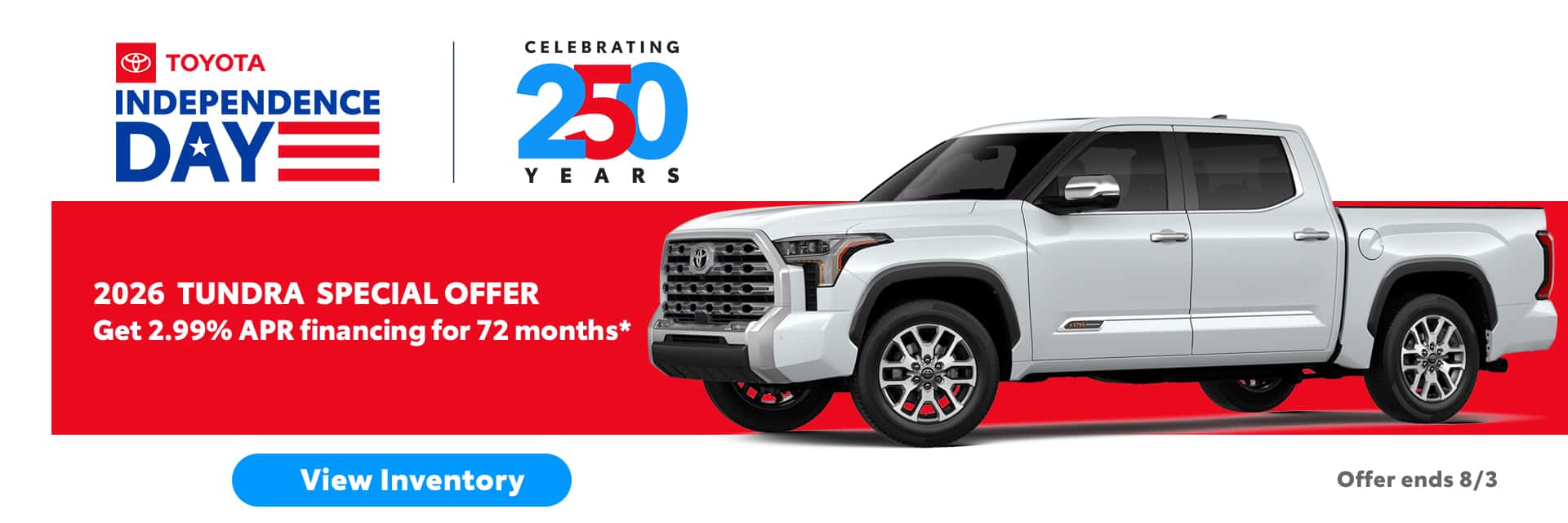 2026 TOYOTA TUNDRA SPECIAL OFFER