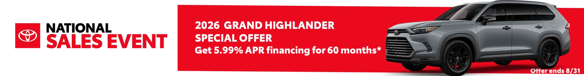 2026 GRAND HIGHLANDER SPECIAL OFFER