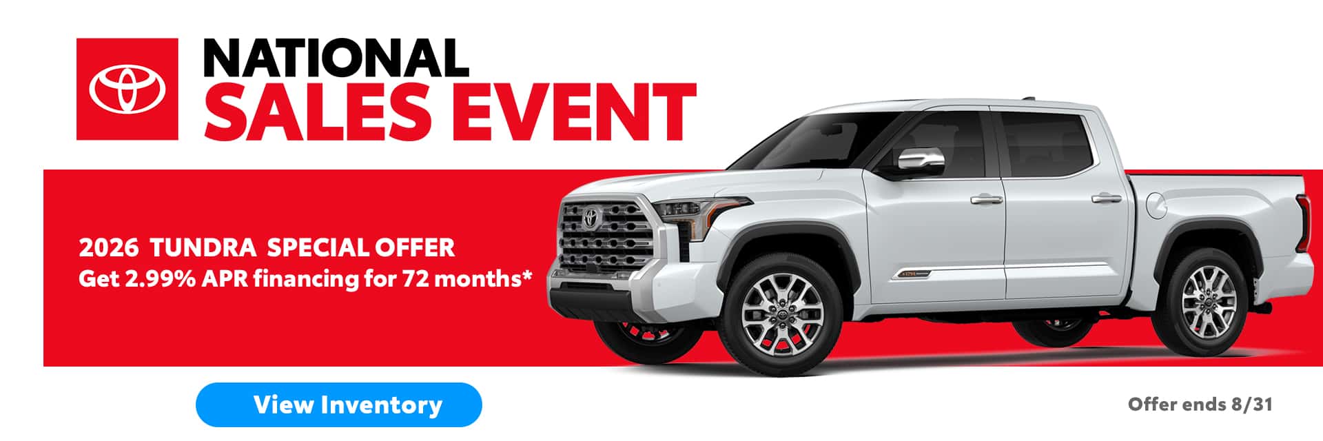 2026 TOYOTA TUNDRA SPECIAL OFFER