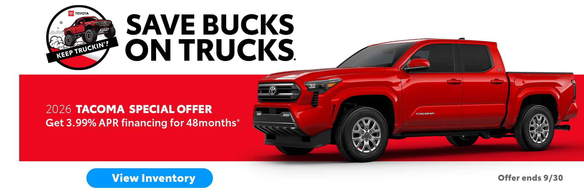 2026 TOYOTA TACOMA SPECIAL OFFERS