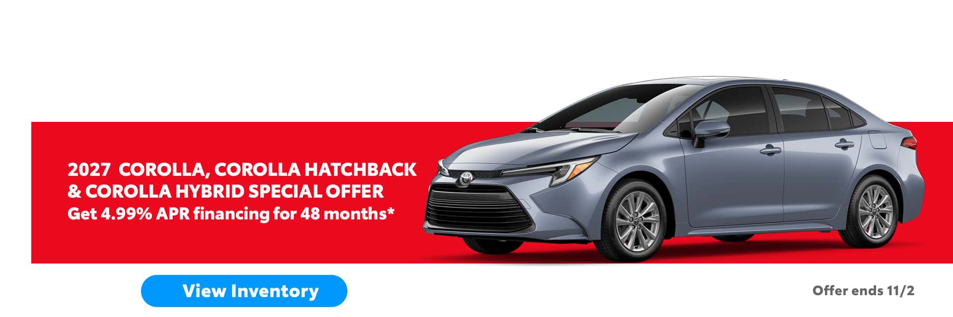 2027 TOYOTA COROLLA SPECIAL OFFER