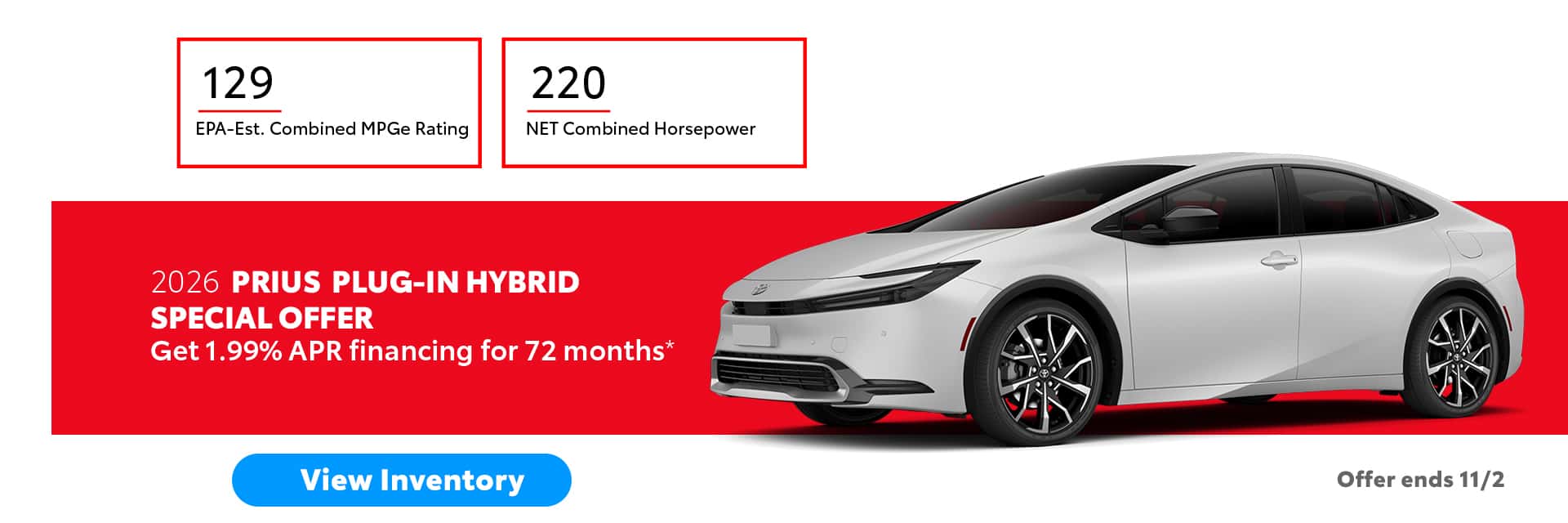 2026 Toyota Prius Plug In Special Offer