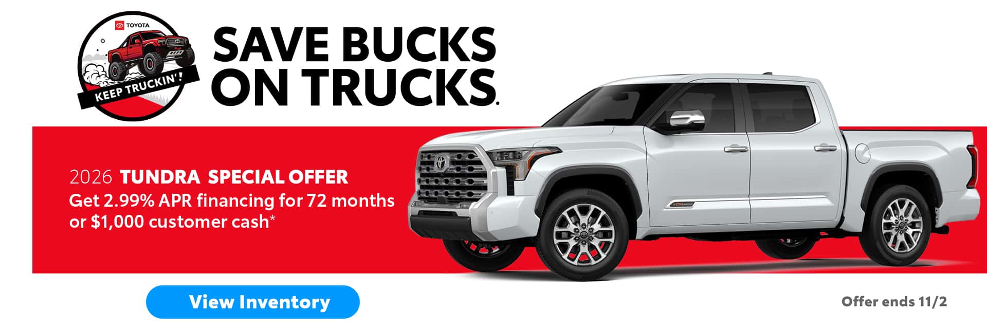 2026 TOYOTA TUNDRA SPECIAL OFFER