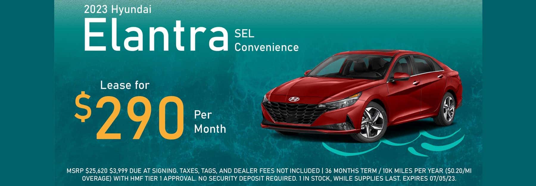Lease a 2023 Elantra for $290/mo