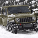 2026 Jeep Gladiator Driving in Snow