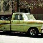 old used truck with rust