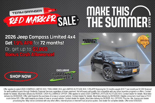 2026 Jeep Compass Limited 4x4 Special APR Offer