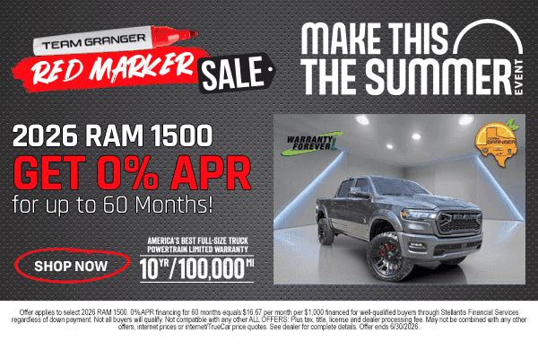 2026 RAM 1500 0% APR Offer