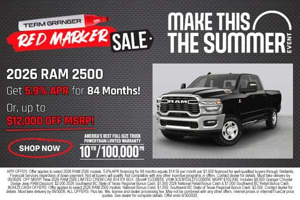 2026 RAM 2500 Special APR Offer